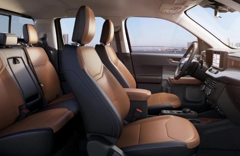 The cabin of the 2022 Ford Maverick