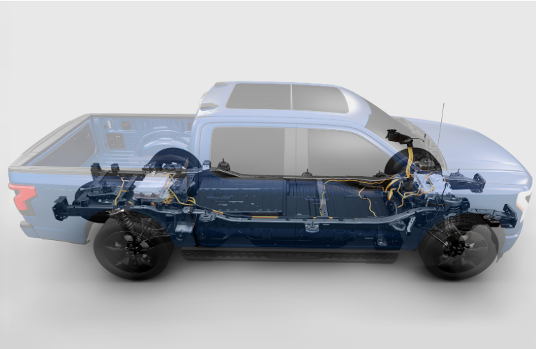 2021 Ford F-150 Lightning powertrain graphic