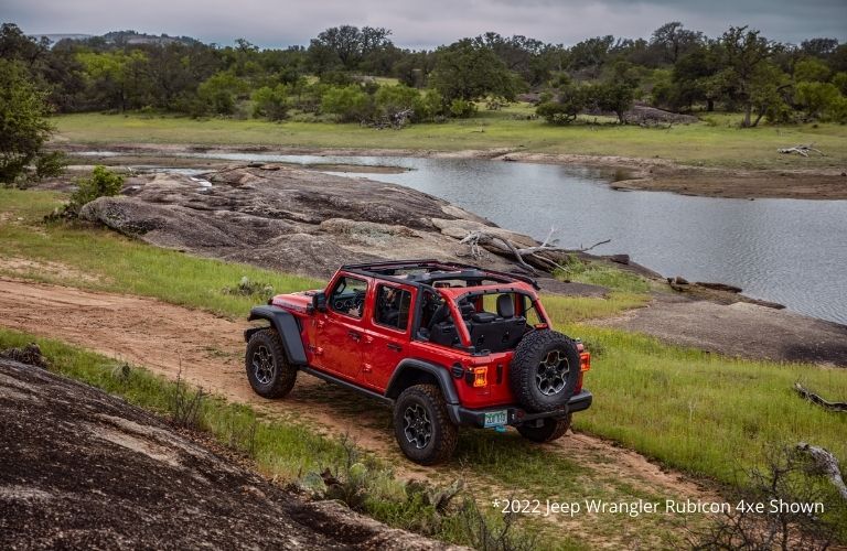 2022 Jeep Wrangler in bright red color