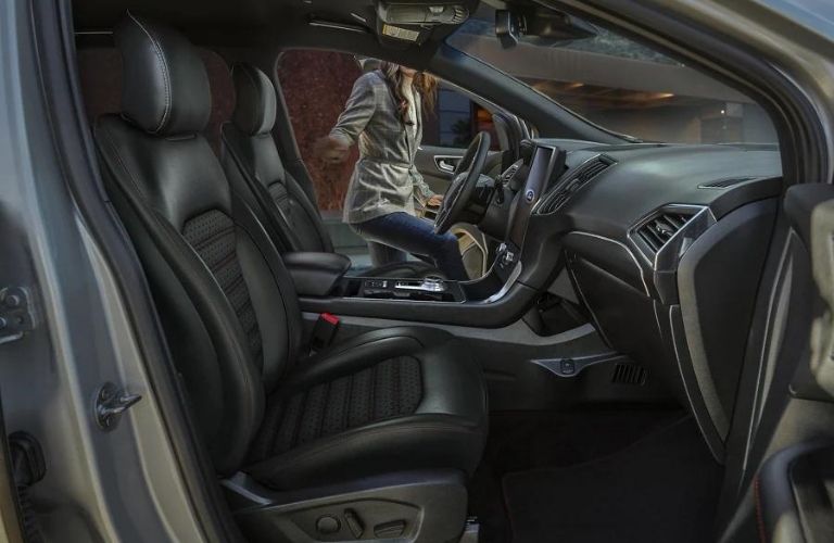 Interior seating design of the 2022 Ford edge is shown