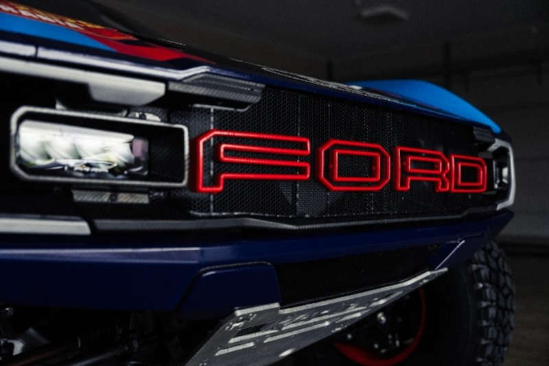 The front grille of the M-Sport Raptor T1+